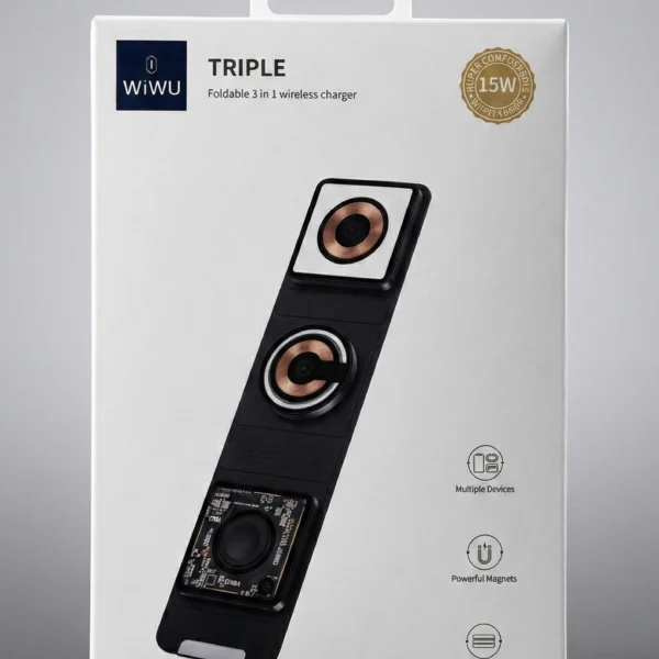 WIWU Trıple Foldable 3 in 1   Wireless Changer